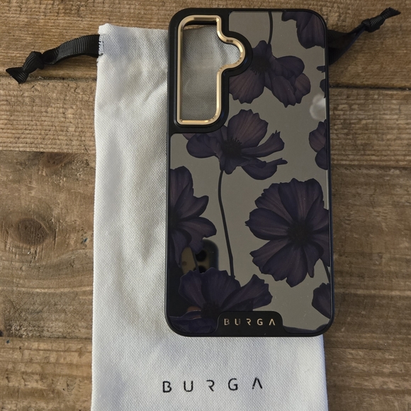 Burga Other - BURGA Purple Floral Protective Phone Case with Gold Accent